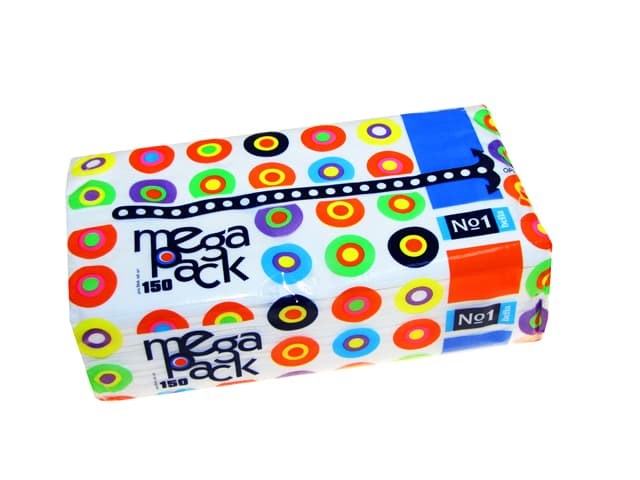 Салфетки бумажные косметические Bella 150 шт в мягкой упакрвке (30) 1281