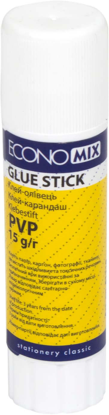 Клей-карандаш Economix Е41219 15г PVP 