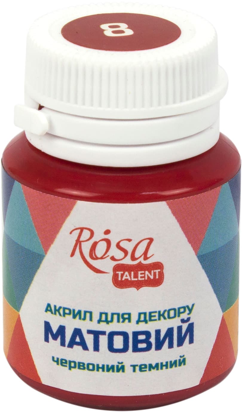 Акрил для декора "Rosa Talent" 20мл №20008/3124 матовый тёмно красный