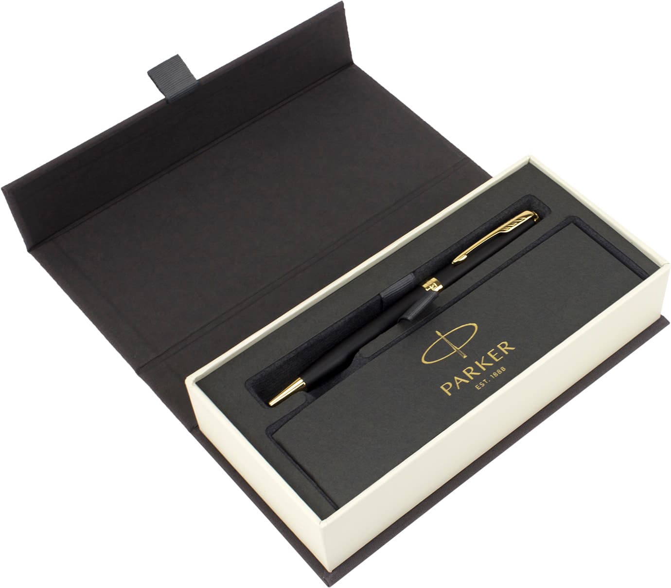 Ручка шариковая Parker Sonnet 17 Matte Black Lacquer с позолотой 84832