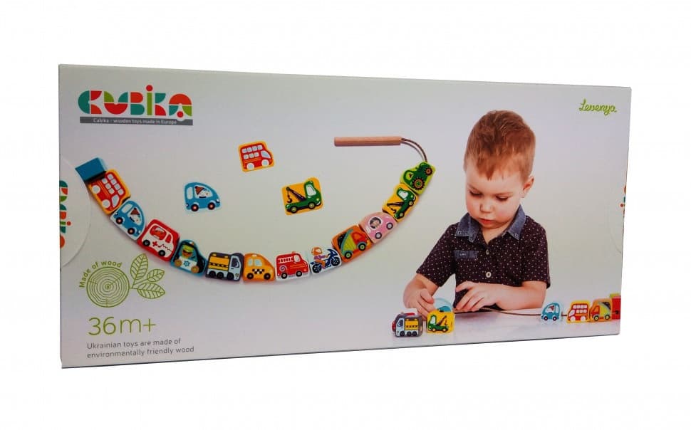 Игрушка деревянная Машинки силянки Cubika №14316