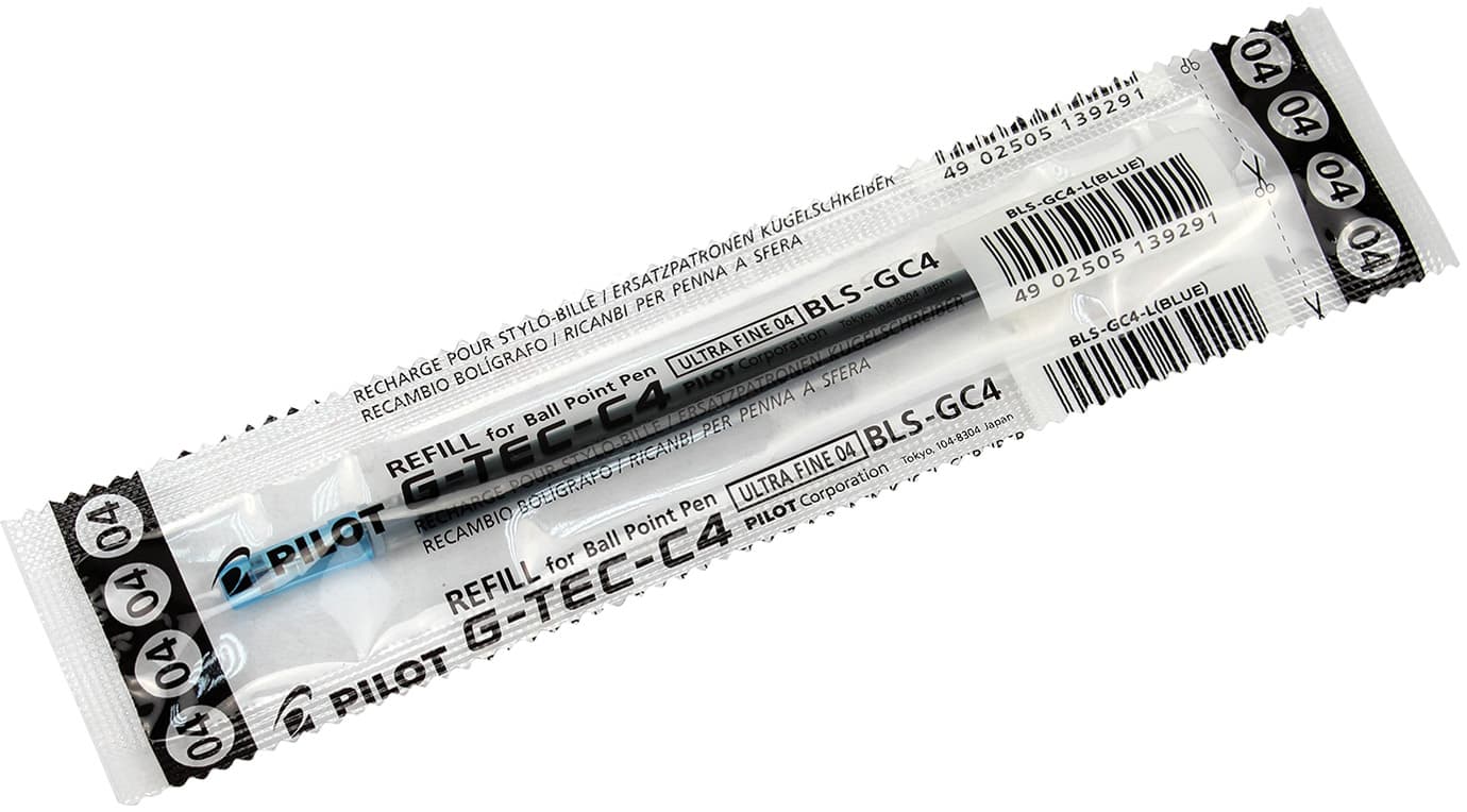 Стрижень гелевий Pilot 0,4мм синій для GC-4 (12) BLS-GC4-L 