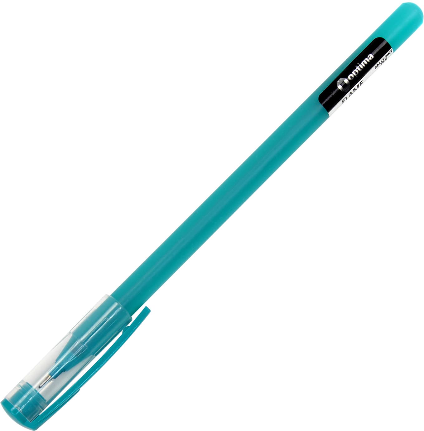 Ручка масляна кулькова Optima Flame 0,7 мм асорті синя (50) (750) O15643-02k