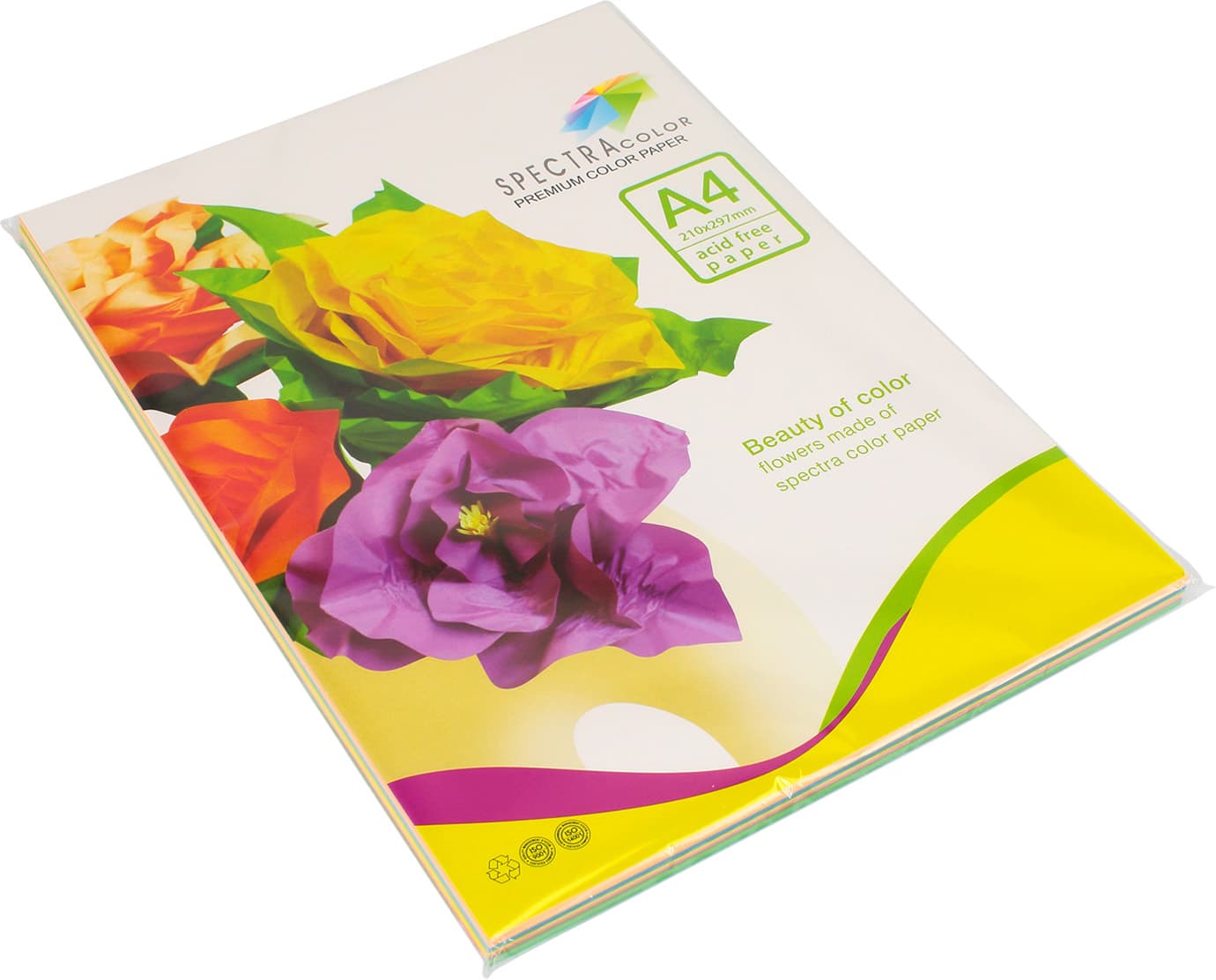 Бумага цветная А4 80г/м2 пастель 5х20 Spectra Color-Rainbow Pack Light IT 82 Т 100 шт (22) (25)