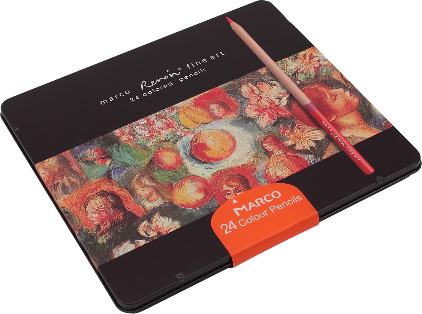 Карандаши цветные Marco Fine Art 24 цвета металлическая коробка (6) (36) 24TN