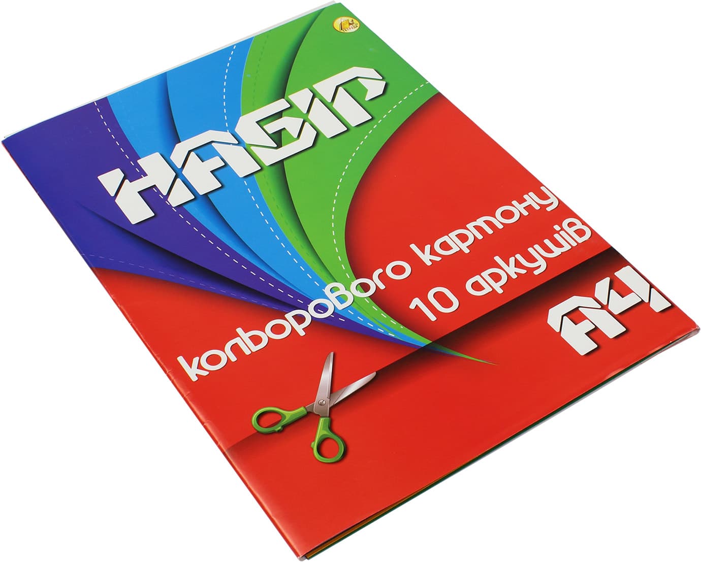 Картон кольоровий А4 10 аркушів Тетрада (25)