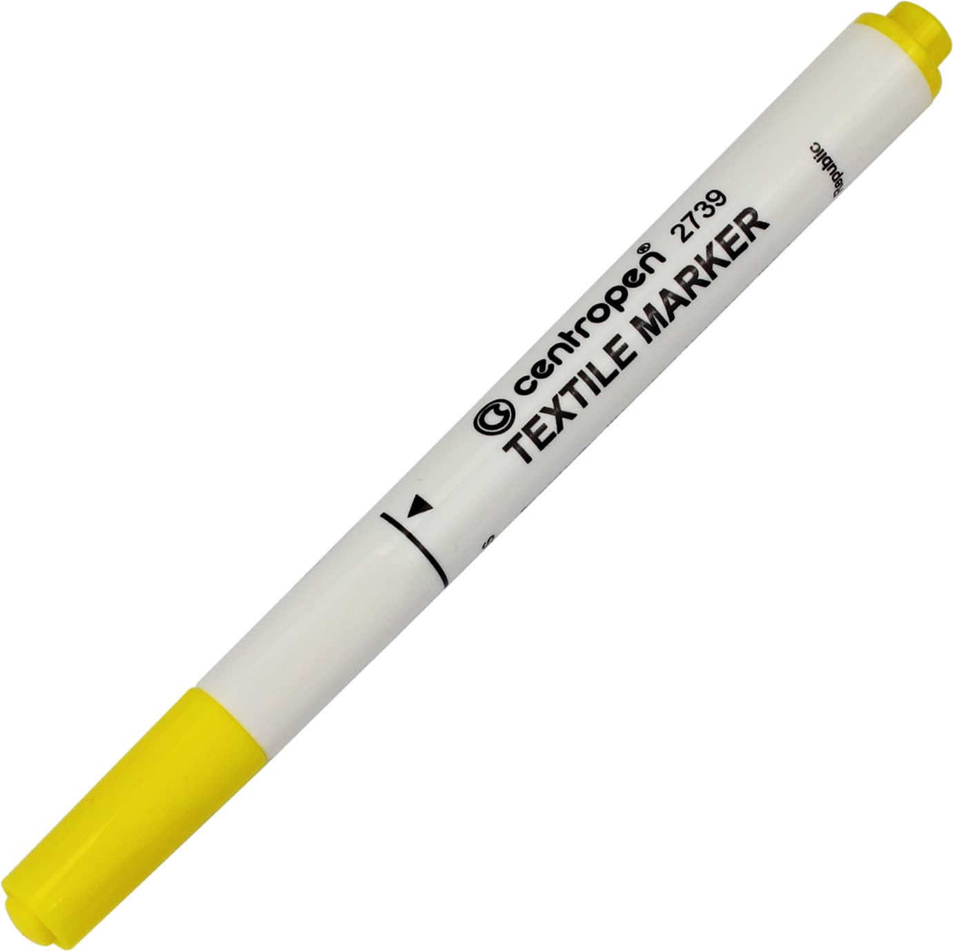 Маркер Centropen Textile 2 мм жовтий (10) 2739/05