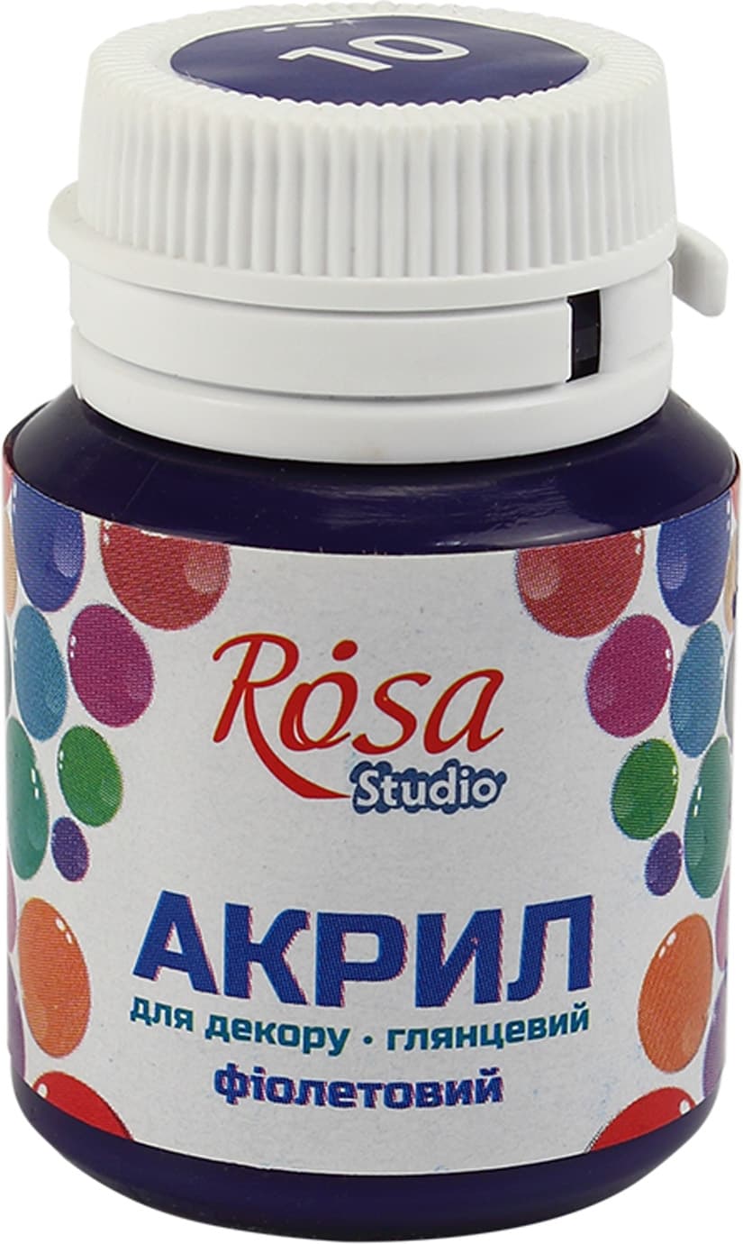 Акрил для декору Rosa Studio 20мл глянцевий фіолетовий 21010/2738