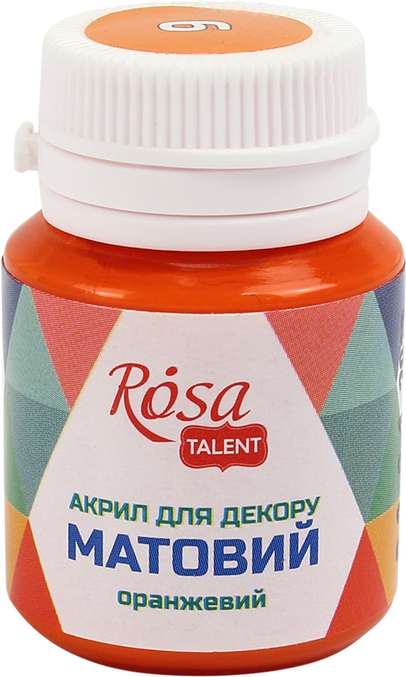 Акрил для декору Rosa Start 20мл матовий помаранчевий 20006/9085