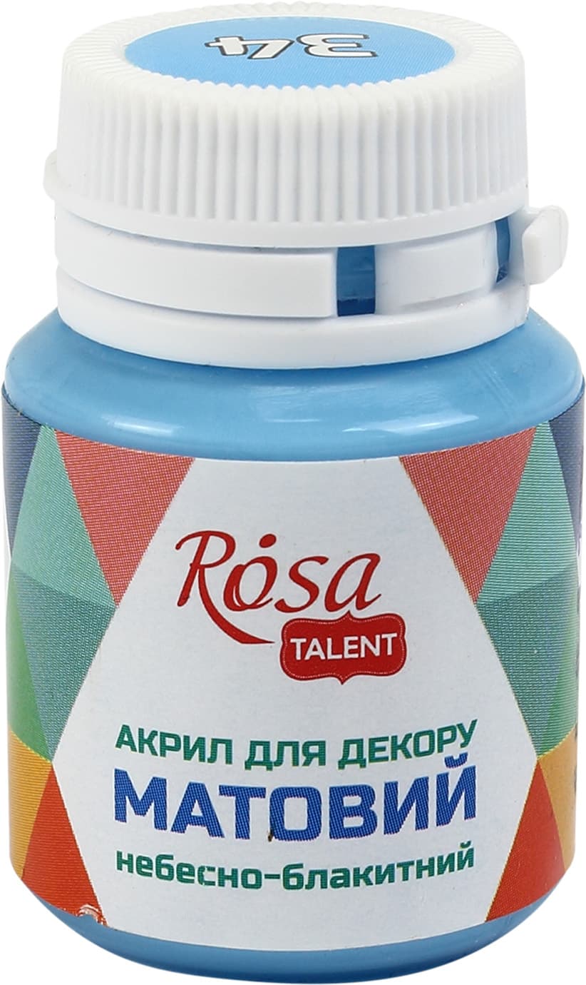 Акрил для декору Rosa Talent 20мл небесно-блакитний 20034/9245