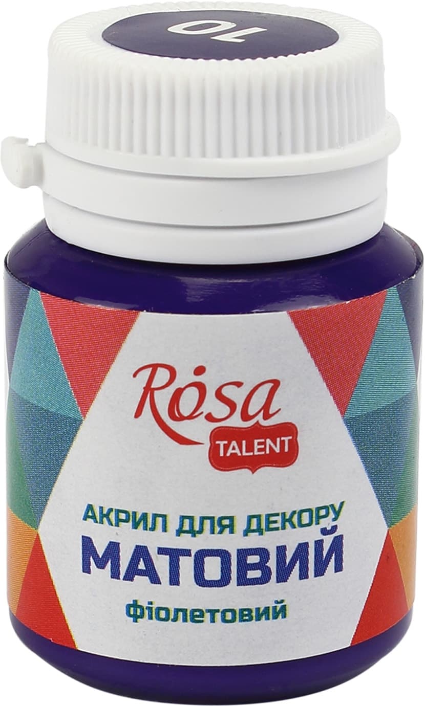 Акрил для декору Rosa Start 20мл матовий фіолетовий темний 20010/9122