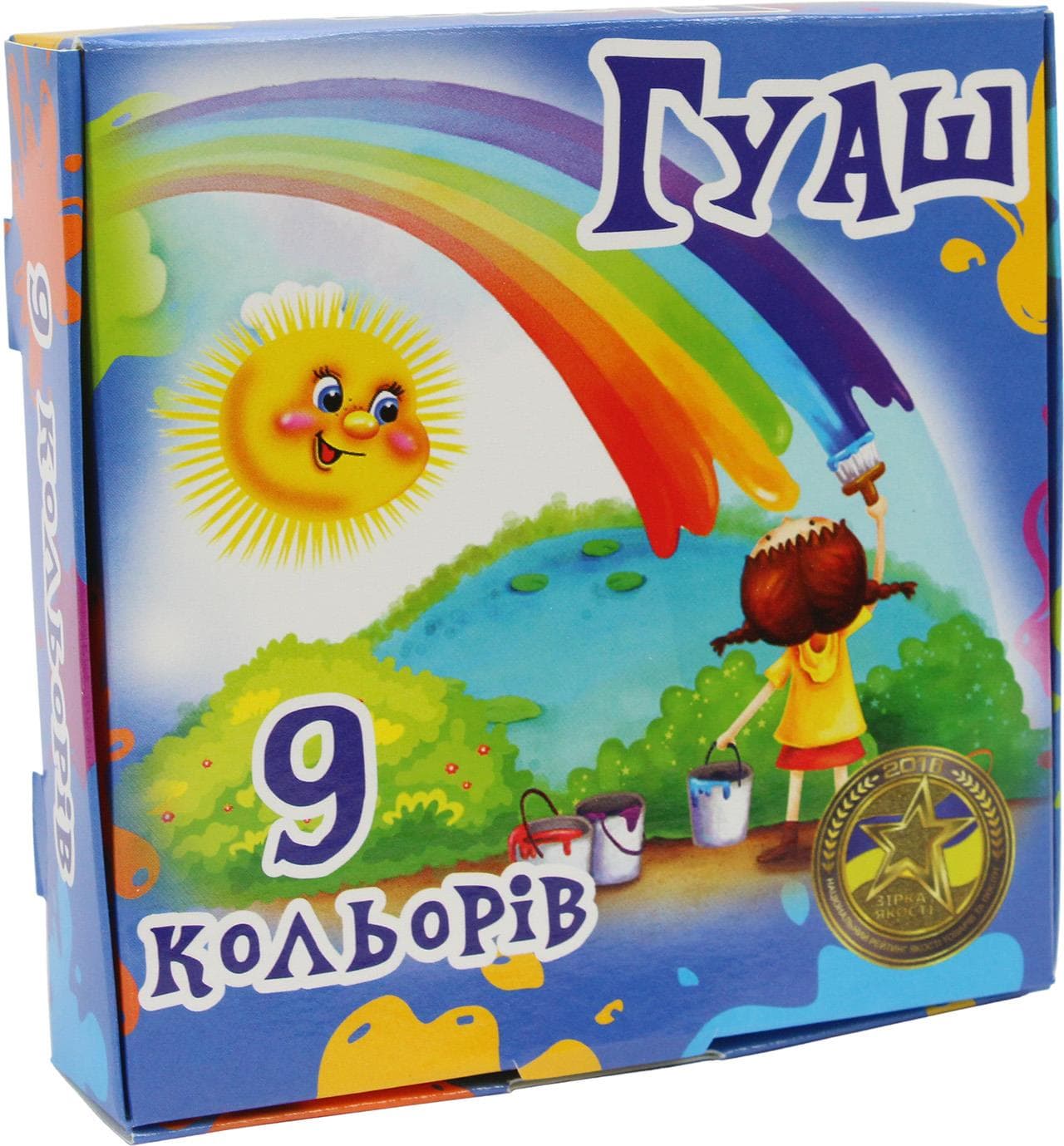 Гуашь Конотоп Тетрада 9 цветов 10мл (40)