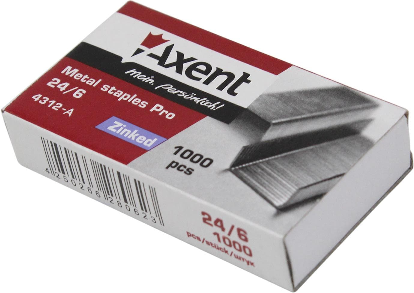Скобы 24/6 Axent Pro 1000 шт (20) (500) 4312