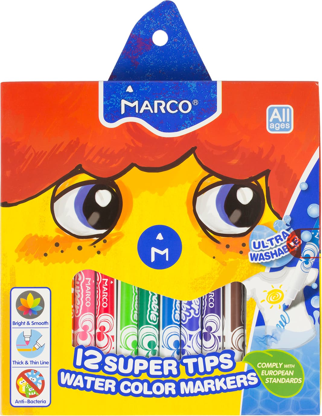 Фломастеры Marco 12 цветов 1,25 мм (12) (48) 1630-12