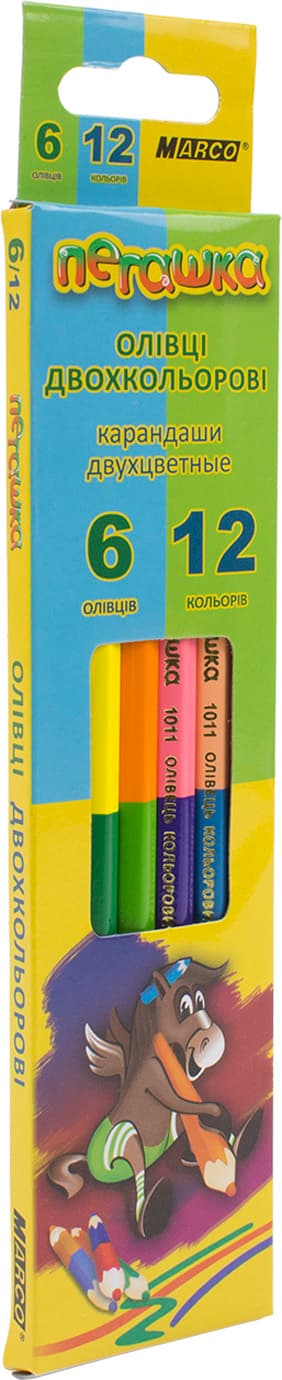 Карандаши цветные Marco Пегашка 12 цветов 6 шт (24) (480) 1011-6СВ