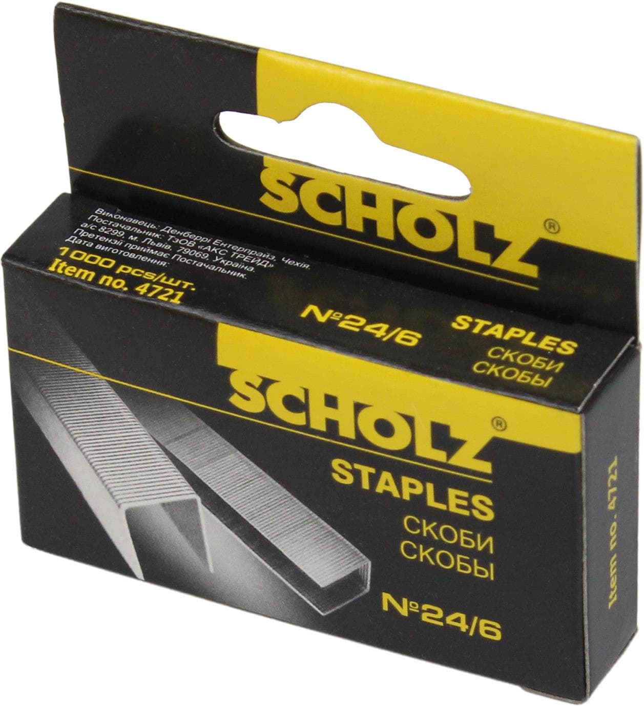 Скобы Scholz 24/6 1000 шт (10) 4721