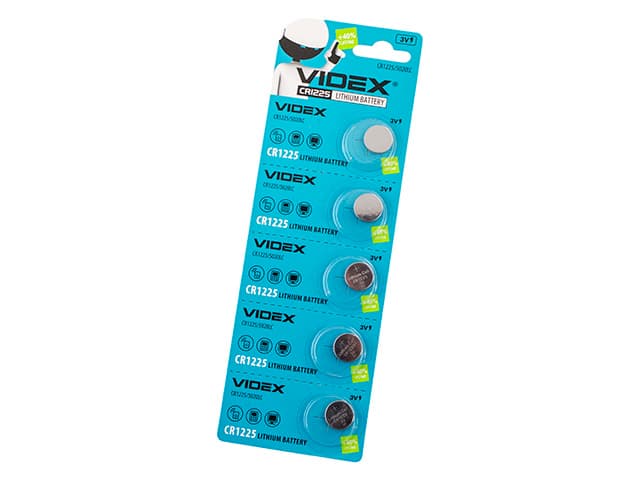 Батарейка Videx CR1225/5bl (5) (100)