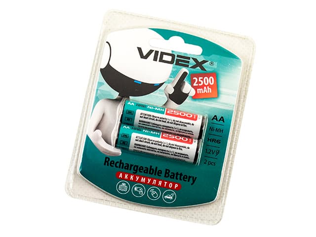 Акумулятори Videx (HR-06,2500 mAh)/блістер 2 шт