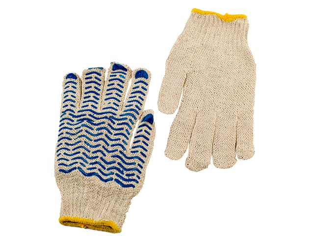 Рукавиці трикотажні Seven Хвиля білі з синіми крапками (12) (600) 21-550/69014