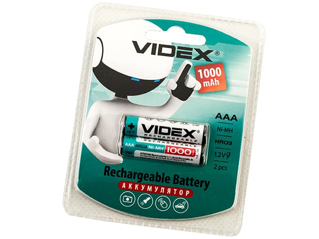 Акумулятори Videx (HR-03, 1000 mAh) блістер 2 шт
