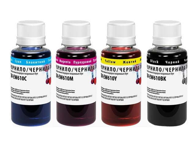 Чорнило к-кт ColorWay Epson XP103/600 4х100мл black,cyan,magenta,yellow