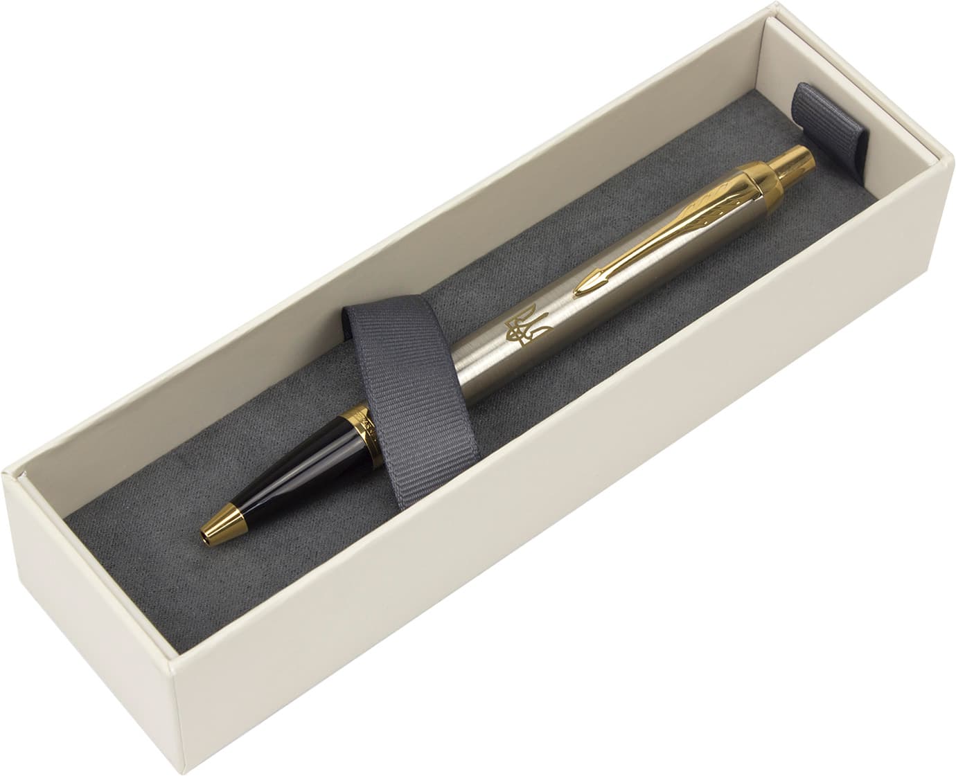 Ручка кулькова Parker IM Brushed Metal позолота тризуб 22232 _TR