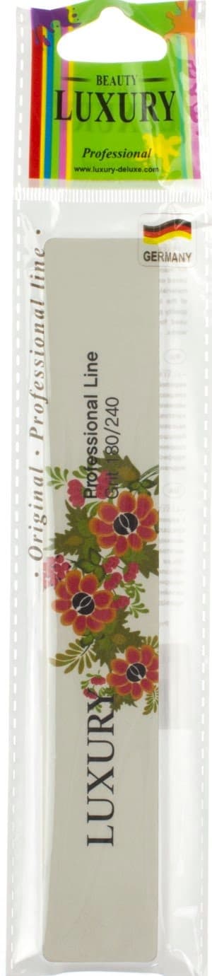 Пилочка для ногтей Luxury 180/240 цветная ВМ-09