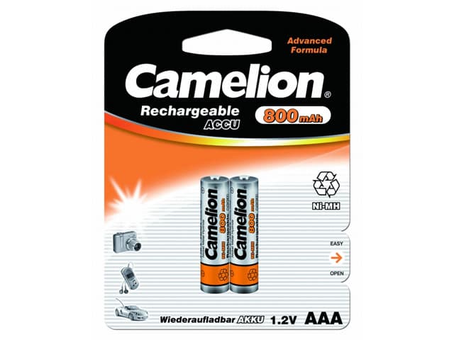 Акумулятори Camelion Ni-Mh (R-03, 800 mAh) блістер 2 шт (12)
