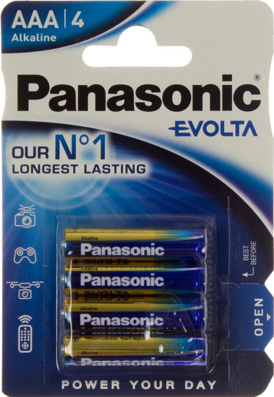 Батарейки Panasonic Alkaline Evolta LR-03 блістер 4 шт (12) (60)