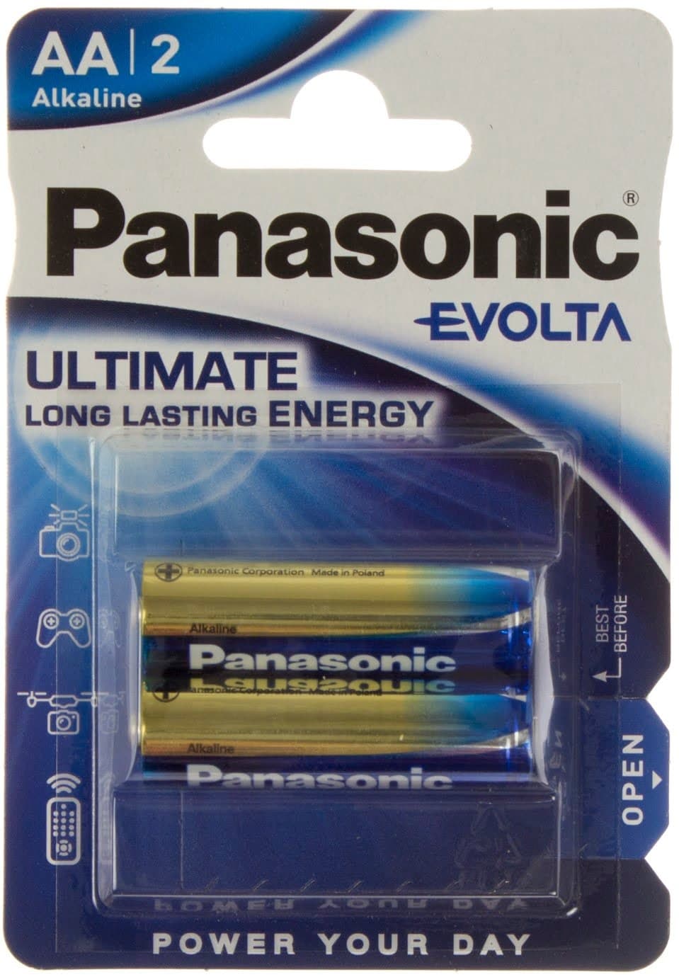 Батарейки Panasonic Alkaline Evolta LR-06 блістер 2 шт (12) (60)