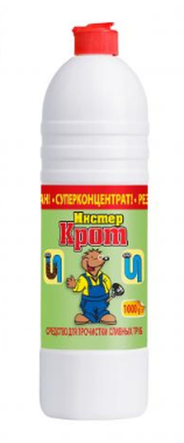 Средство для очистки труб Крот 1 л суперконцентрат жидкий СВ (12)