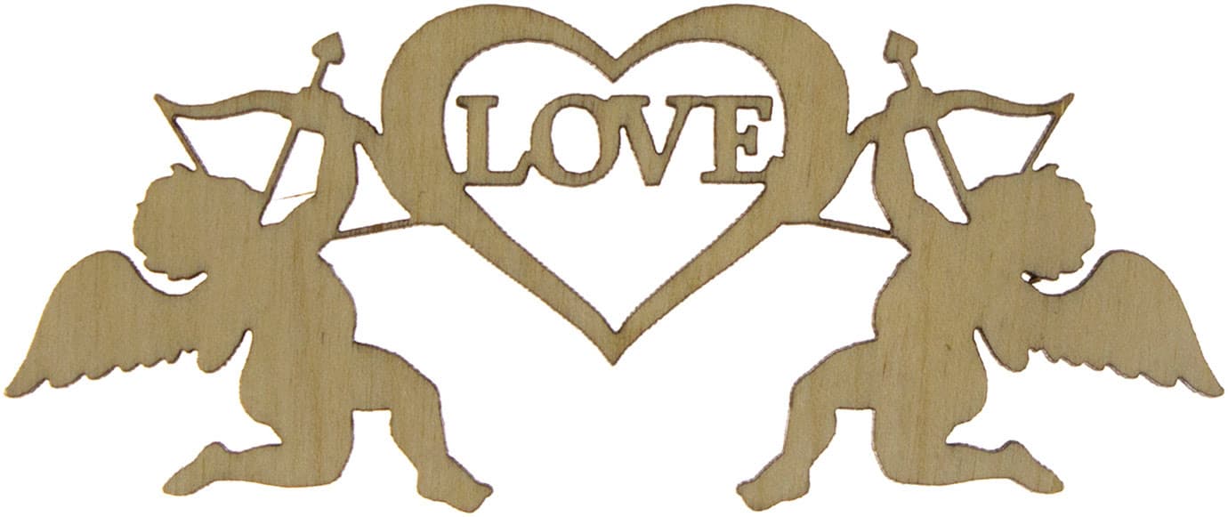 Ангелы Love 10х4 см фанера