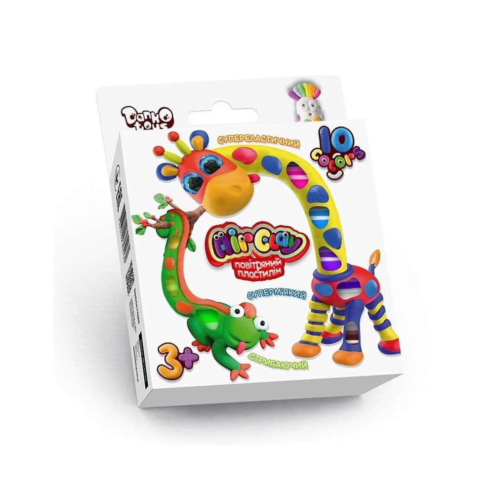 Набір креативної творчості DankoToys Air Clay 10 кольорів (20) ARCL-03-01U