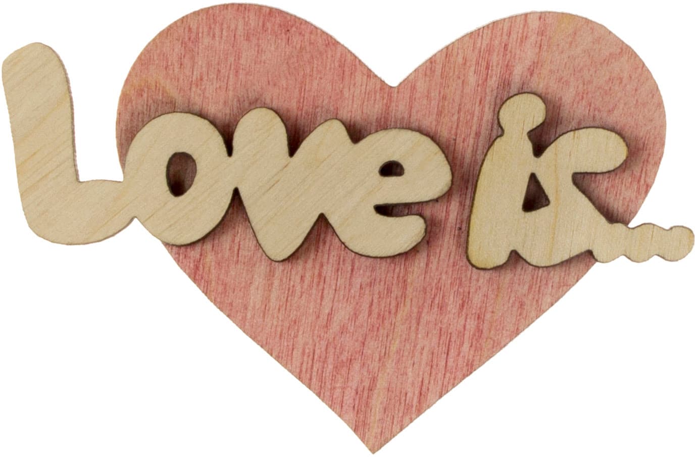 Заготівля фанера сердечко Love is