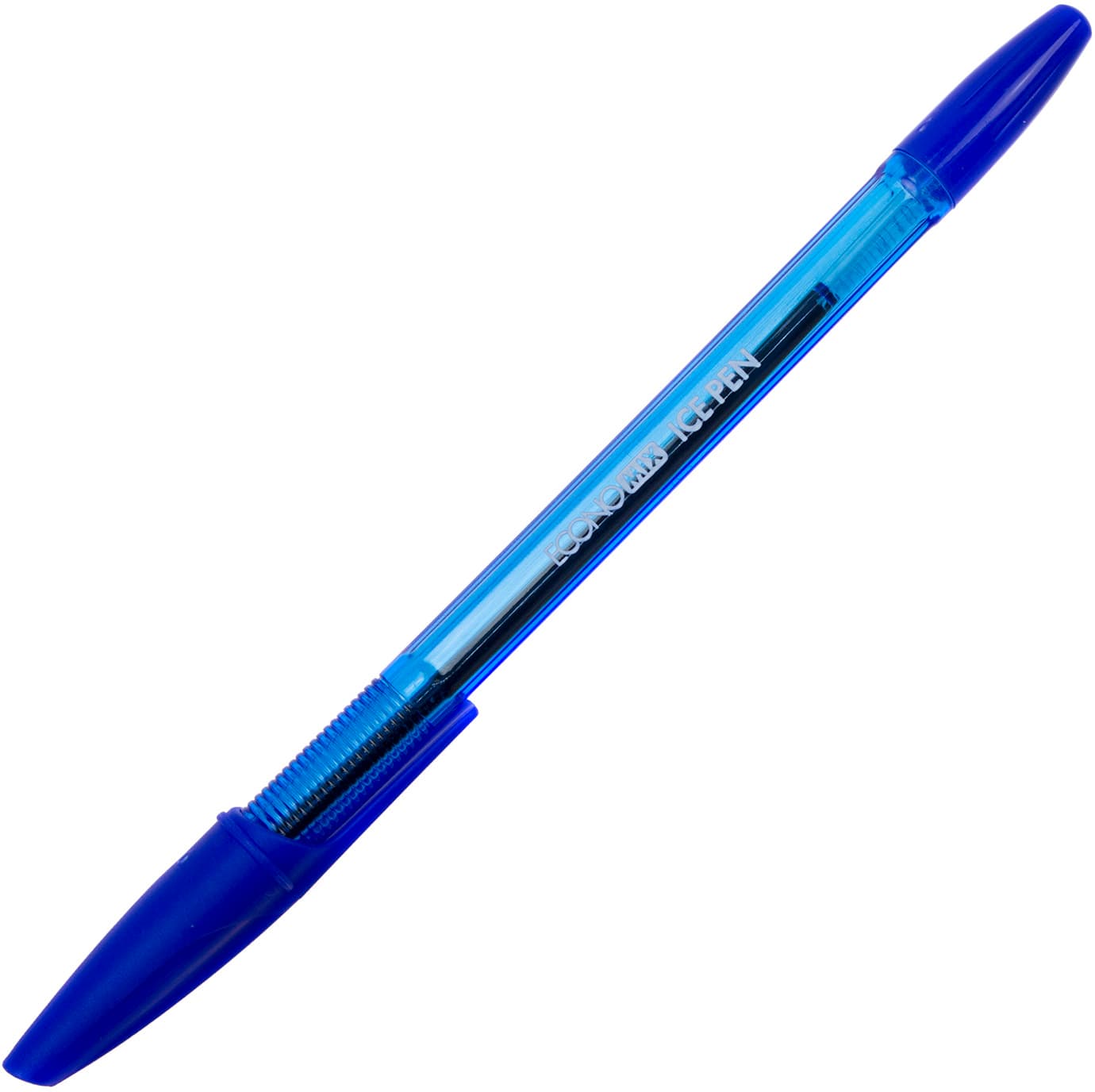 Ручка кулькова Economix Ice Pen 0,5мм синя напівпрозорий корпус E10186-02