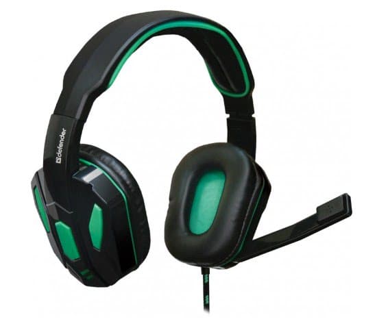 Навушники Defender Warhead G-275 2,5 м green/black, мікрофон