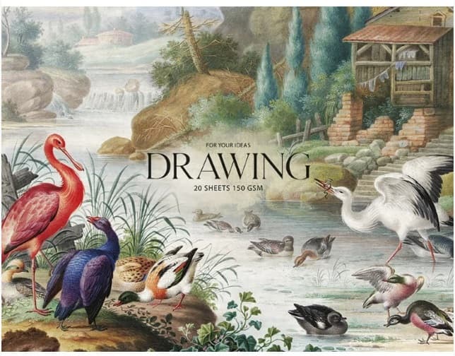 Альбом для рисования склейка 20 листов A4+ 150 гр/м2 Muse Drawing Школярик (1) PB-GB-020-049