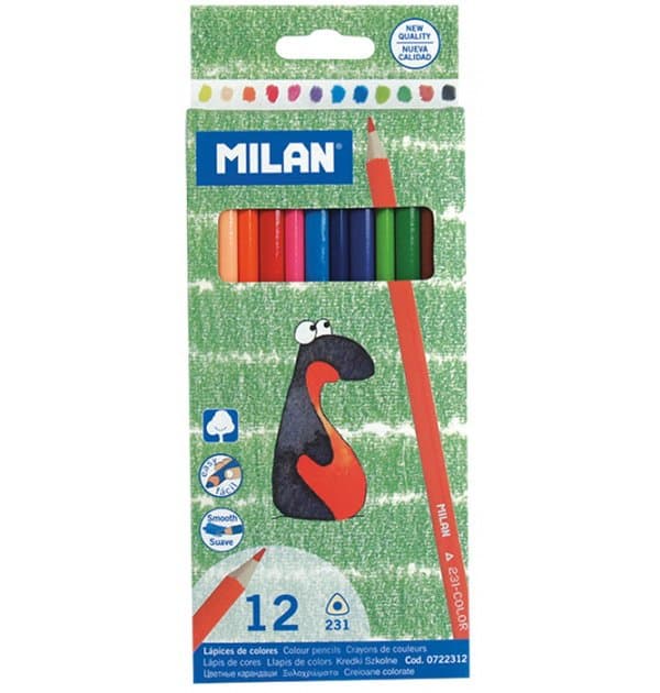 Карандаши цветн. 12 цветн. "Milan" №0722312 треуголь.(12)
