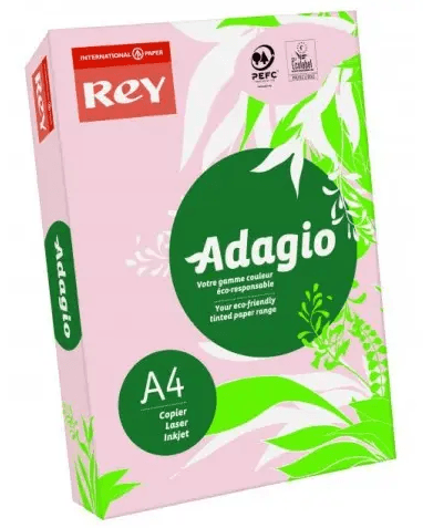 Бумага цветная А4 80 г/м2 пастель Rey Adagio Pink 07 светло-розовая (10)