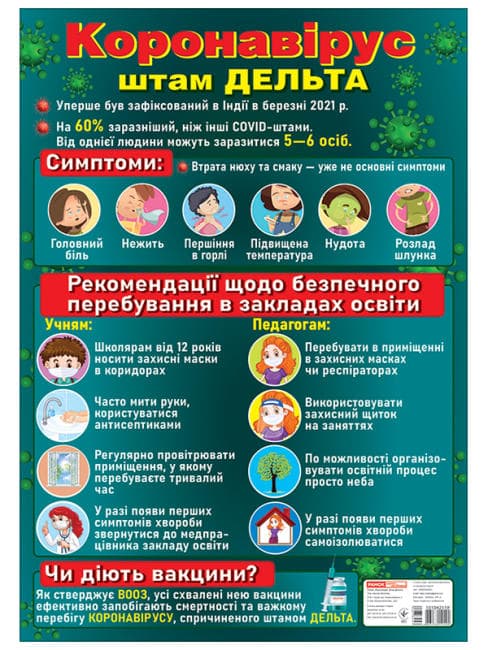 Плакат Корановирус. Штамм Дельта (30) №0210-1/10104251У