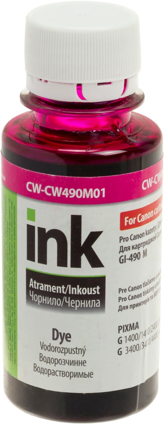 Чорнило ColorWay Canon GI-490 Pixma G1400 / G2400 / G3400 100 мл magenta