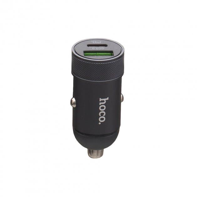 Зарядний пристрій автомобільний Hoco швидка зарядка 1USB 4,5A 20W black №Z32B