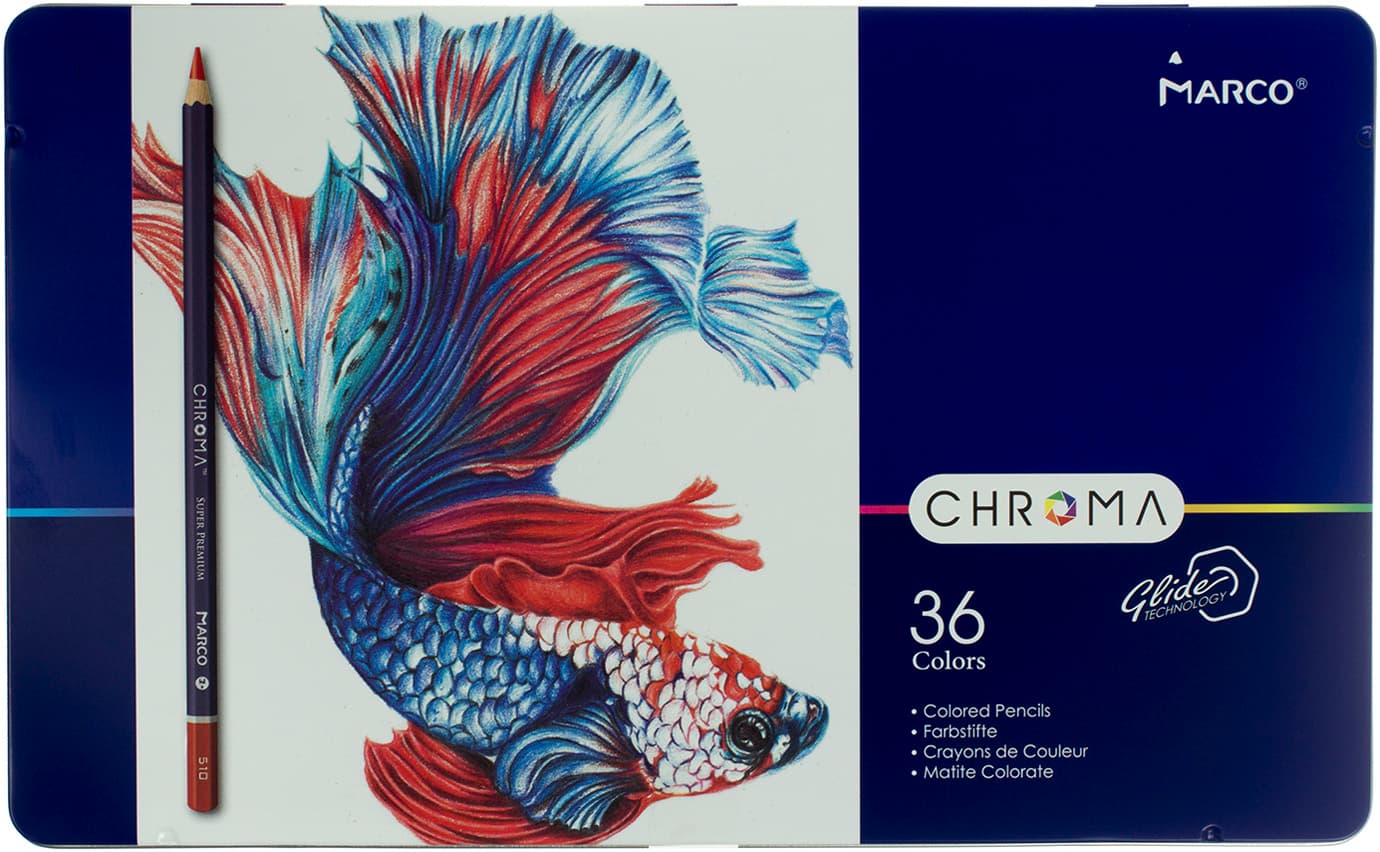 Карандаши цветные 36 цветов Marco Chroma металлическая коробка (4) (24) 8010-36TN/1381