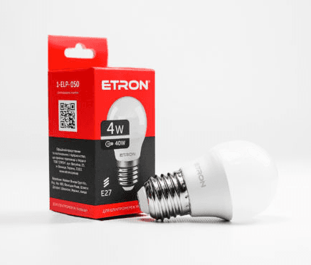 Лампа Etron Light Power LED 1-ELP-050 G45 4 Вт 4200 K E27 (10)
