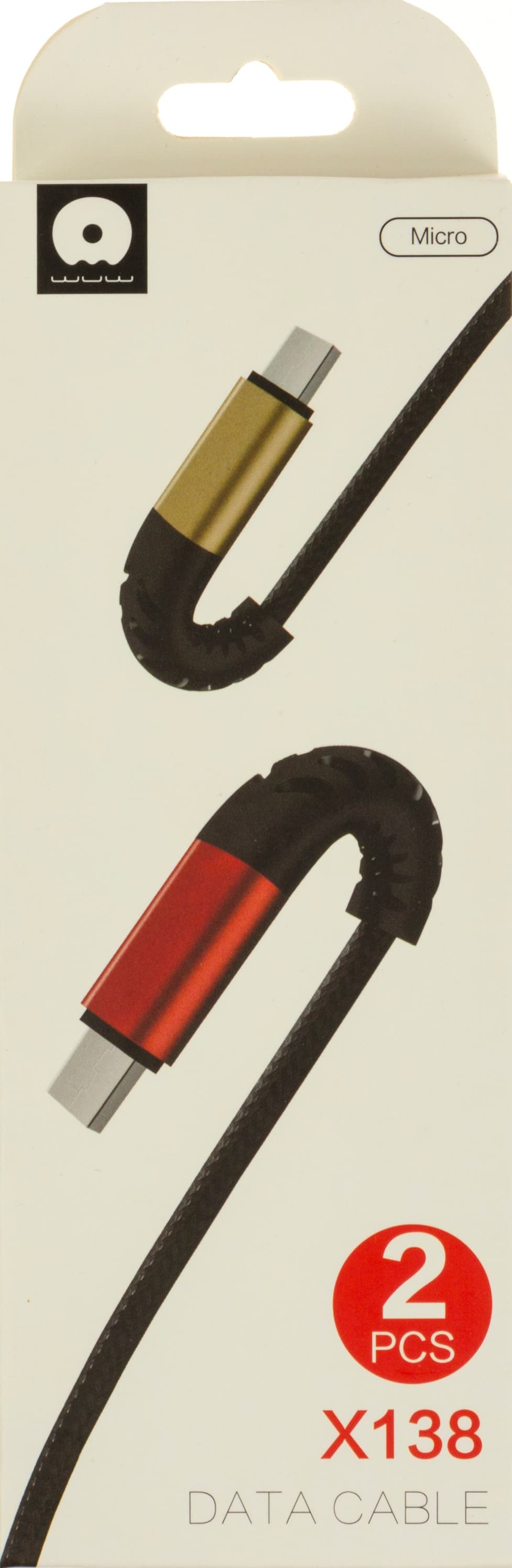  Набір кабелів WUW microUSB 2шт, USB Black Breidon №X138