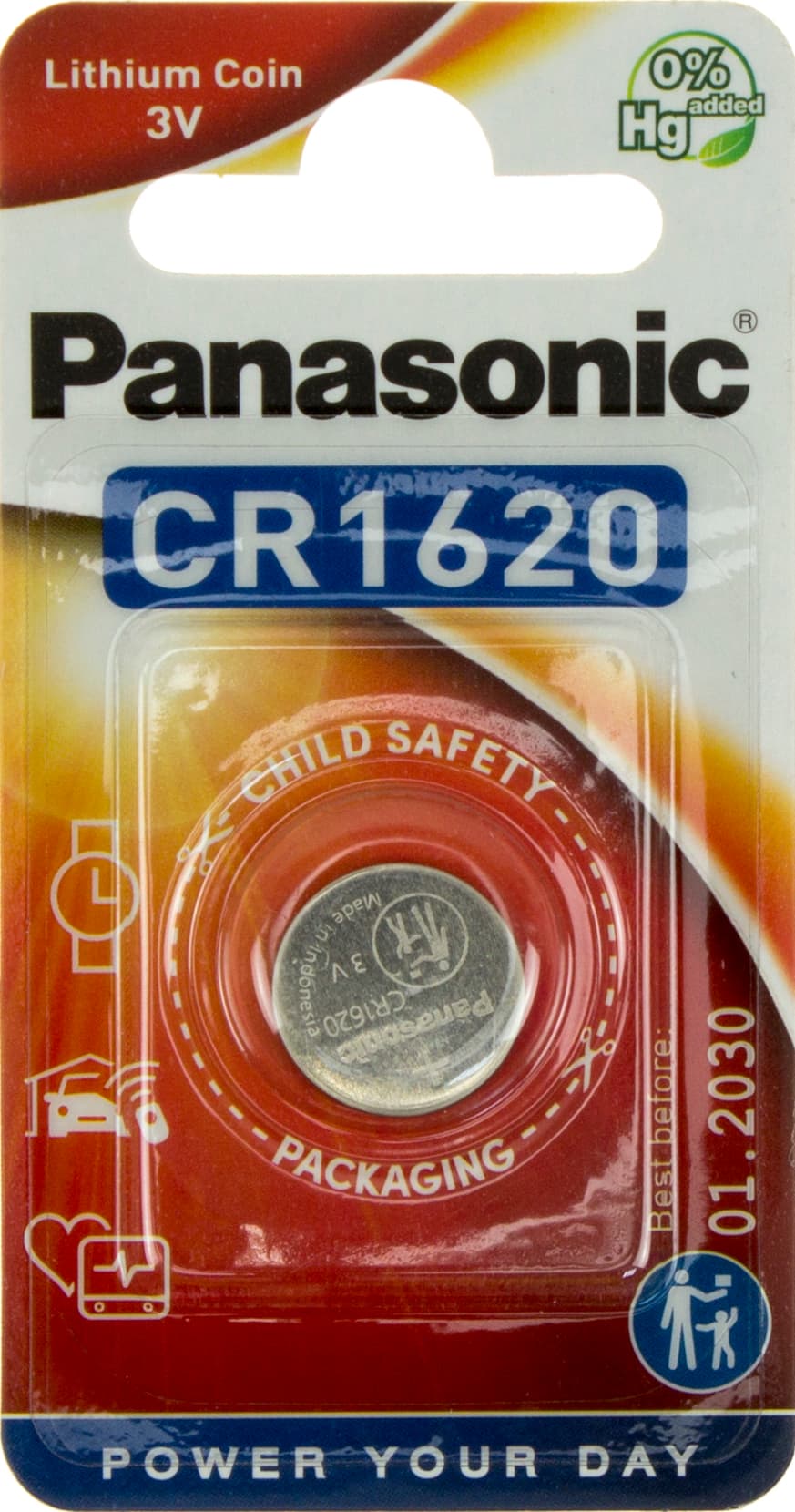 Батарейка Panasonic CR-1620/1bl 3V lithium