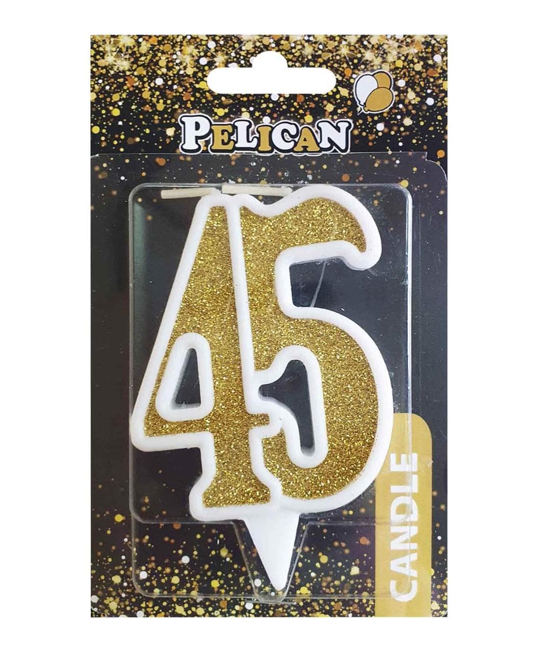 Свеча юбилейная 45 7 см золото Pelican (1) (32) №867145 Pelican