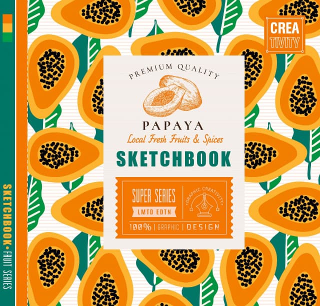 Скетчбук 36/120 В5 б/лін. мат. лам. №7БЦ/БК294/1/21521/Мандарин/(10)