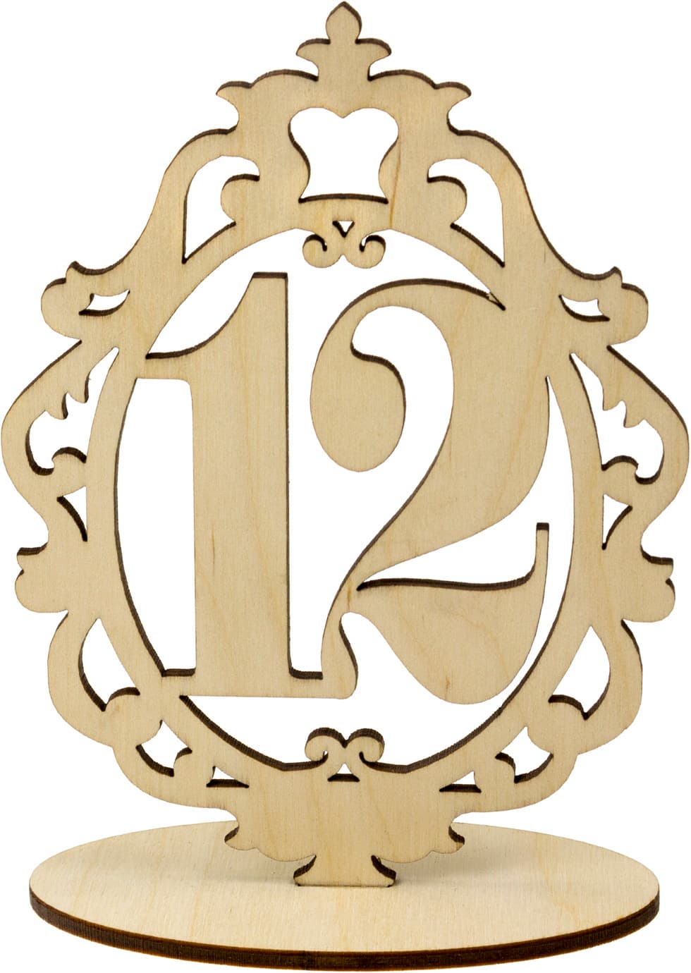 Номерки на стіл 15х11см 12 фанера