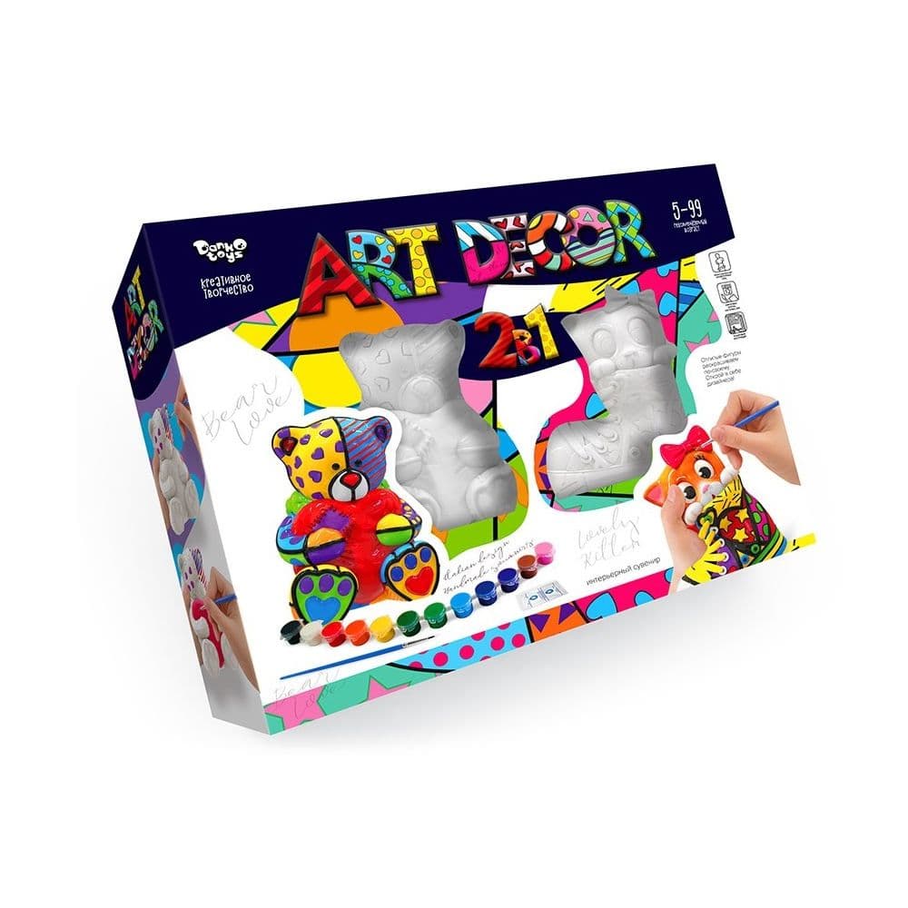 Набор креативного творчества Art Decor 2в1 на украинском DankoToys №ARTD-02-01U